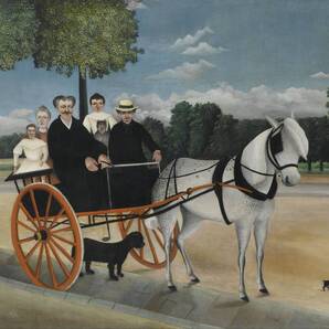新品 アンリ・ルソー「ジュニエ親父の二輪馬車」の特殊高級印刷画 A4サイズ 額なし 特価980円(送料込み) 即決