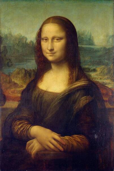 新品 額なし ダ・ヴィンチ「モナ・リザ」特殊技法高級印刷画 A4版サイズ 特価980円(送料込)即決