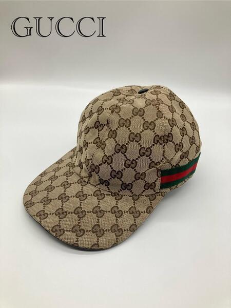 GUCCI GG柄 シェリーライン ベースボールキャップ Mサイズ