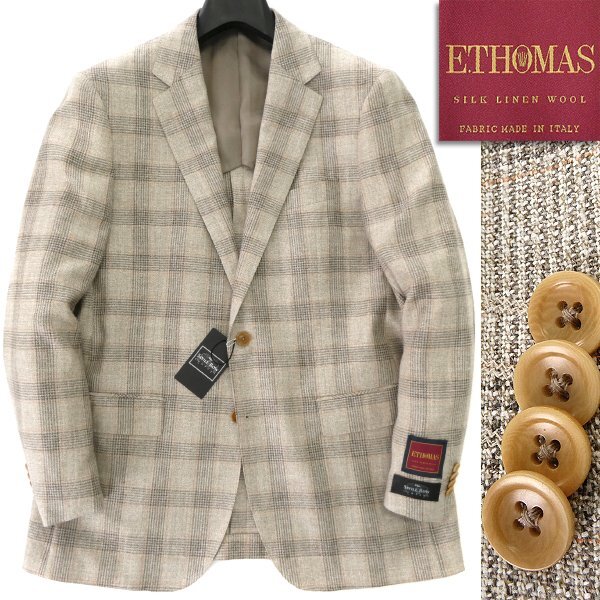 【美品】アレグリ E.THOMAS シルク混 テーラードジャケット L Yahoo!オークション -「e.thomas」(ファッション) の落札相場