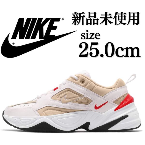新品未使用 NIKE 25.0cm M2K TEKNO ナイキ テクノ スニーカー シューズ ランニング ウォーキング 赤 トレーニング 箱無し 正規品