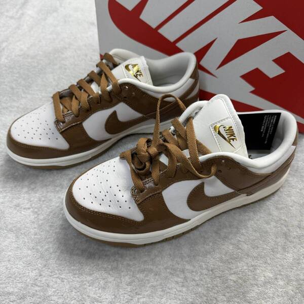 新品未使用 NIKE 26.5cm DUNK LOW LX ナイキ ダンク ロー スニーカー シューズ レザー ブラウン ホワイト 白 人気 定番 箱有り 正規品