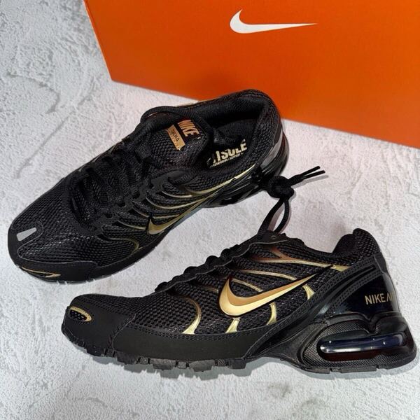 26.5cm 新品未使用 NIKE AIR MAX TORCH 4 ナイキ エアマックス トーチ 4 スニーカー シューズ ブラック 黒 ゴールド 金 箱無し 正規品