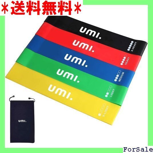 ☆人気商品 エクササイズバンド ゴムバンド トレーニングバンド ゴ バンド 筋トレ 天然ゴム 強度別5本セット 収納ポーチ付 40