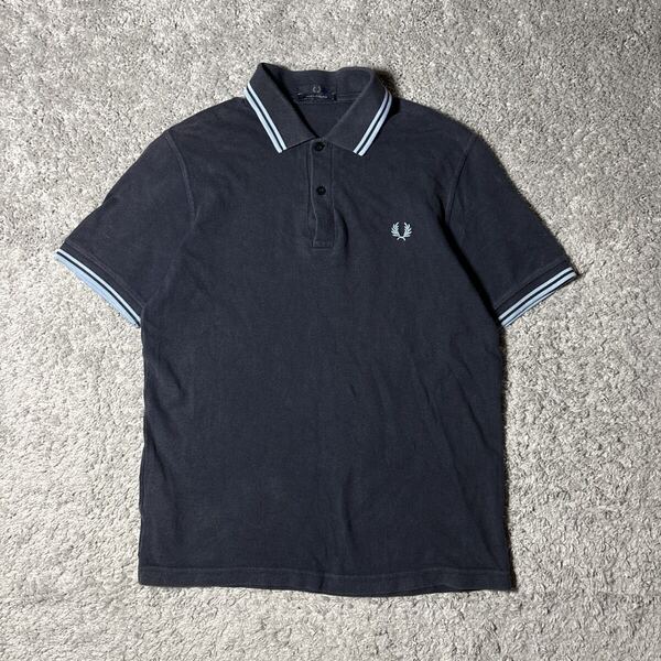 フレッドペリー FRED PERRY ポロシャツ 半袖ポロシャツ 鹿の子 半袖 ワンポイント刺繍 ロゴ刺繍 ユニセックス 古着