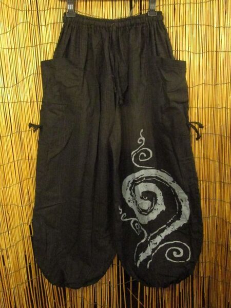 【SALE】⑳新品*男女兼用*コットン素材*渦巻きプリント*カーゴタイプ*ふんわり*アラジンパンツ