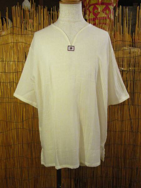 ①新品*男女兼用*薄手*コットン素材*無地*半袖*プルオーバー*2XL