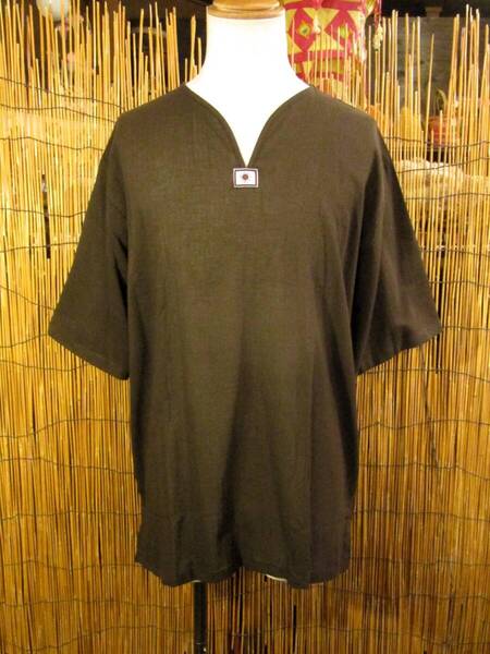 ⑤新品*男女兼用*薄手*コットン素材*無地*半袖*プルオーバー*2XL