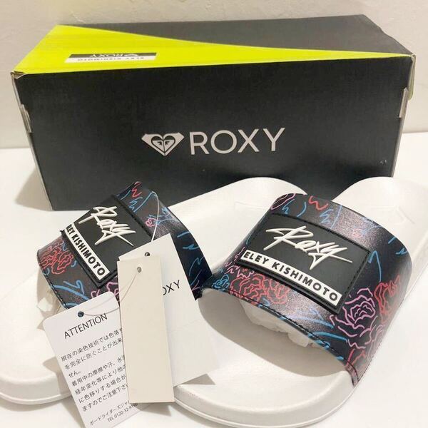 ラスト1点 S【新品 】ROXY× ELEY KISIMOTOシャワーサンダル レディース ビーチサンダル 海水浴 プール イーリーキミモト コラボ 23㎝