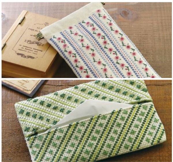 1点限り【2種まとめて】カウントステッチにときめくカラフル小物 清原 日本製 新品 ハンドメイド 手作り雑貨 刺しゅう 刺繍 手芸キット