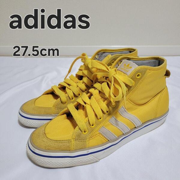 adidas アディダス NIZZA HI ニッツァハイ スニーカー 27.5cm イエロー