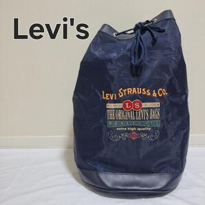 Levi's リーバイス 巾着 ドラム バックパック リュック ネイビー