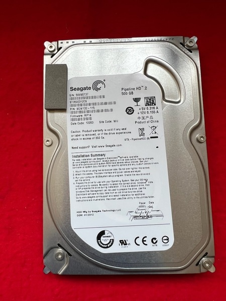 不良返金保証 Seagate SATA 3.5インチHDD SATA 500GB ST3500312CS (A031)