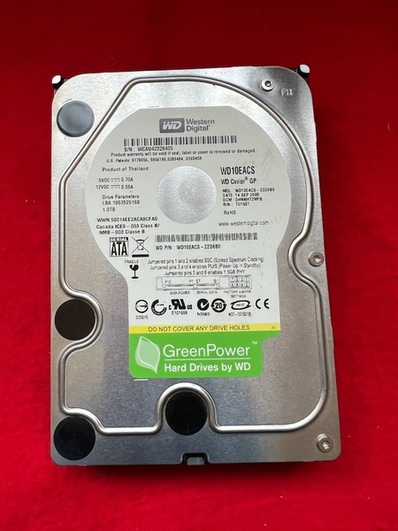 不良返金保証 Western Digital WD10EACS HDD 1TB 3.5インチSATA (AA26)