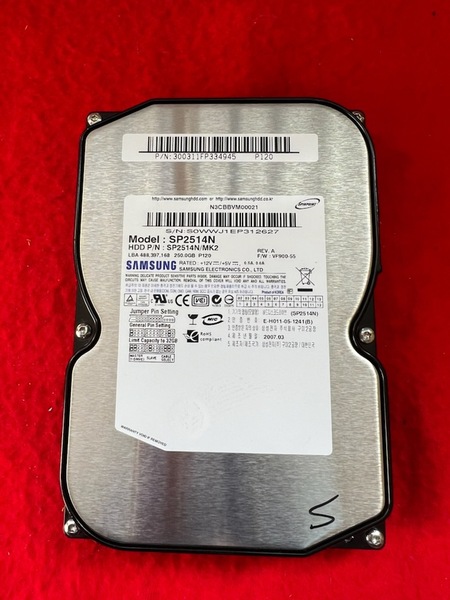 不良返金保証 250GB 内蔵型 3.5インチ IDE ハードディスク SAMSUNG SP2514N (AA98)