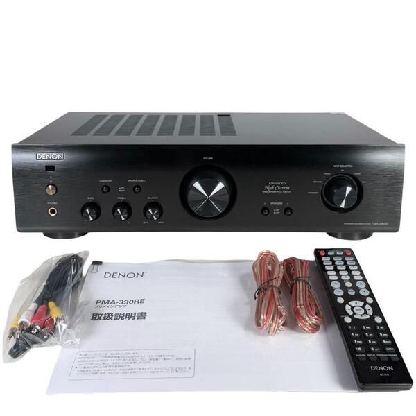 ◆優良美品・2017年製・動作確認済◆Denon プリメインアンプ エントリークラス ブラック PMA-390RE-K