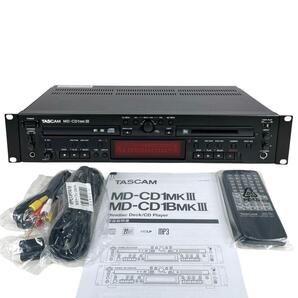 ◆MD録音履歴0時間・優良美品・新品リモコン付属◆TASCAM MD/CDコンビネーションデッキプレーヤー MD-CD1MK3 MD-CD1MKⅢ