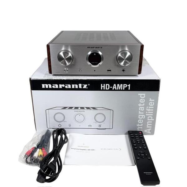 ◆2019年製・優良美品・元箱付属・動作確認済◆マランツ Marantz HD-AMP1 プリメインアンプ ハイレゾ音源対応/USB-DAC シルバーゴールド