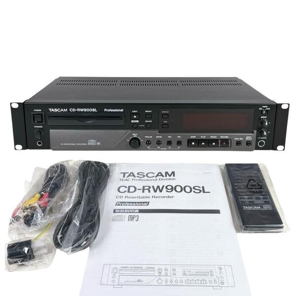 ◆優良美品・CD再生履歴57時間・新品リモコン付属・録音動作確認済◆TASCAM CDレコーダー 業務用 CD-RW900SL