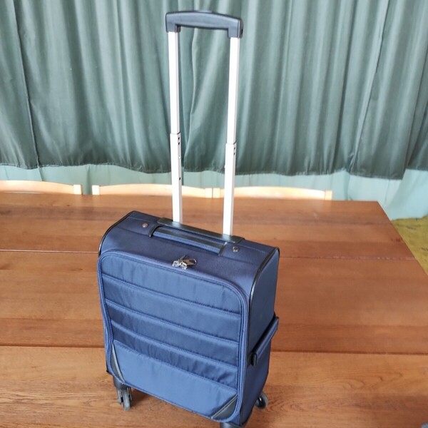コンパクト キャリーケース 紺色 美品 キャリーカート トラベルカート スーツケース 旅行 出張