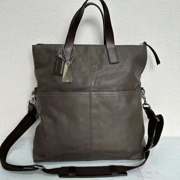 COACH コーチ メンズ レディース 2way クロスボディバッグ ビジネスバッグ ショルダーバッグ 本革 レザー 70493 トンプソン 大容量 高級