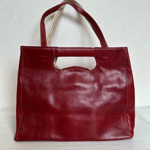 美品 BASARA TYO バサラ レディース 2way ハンドバッグ トートバッグ ワンショルダーバッグ 肩掛け 本革 レザー 赤紫色 ワインレッド