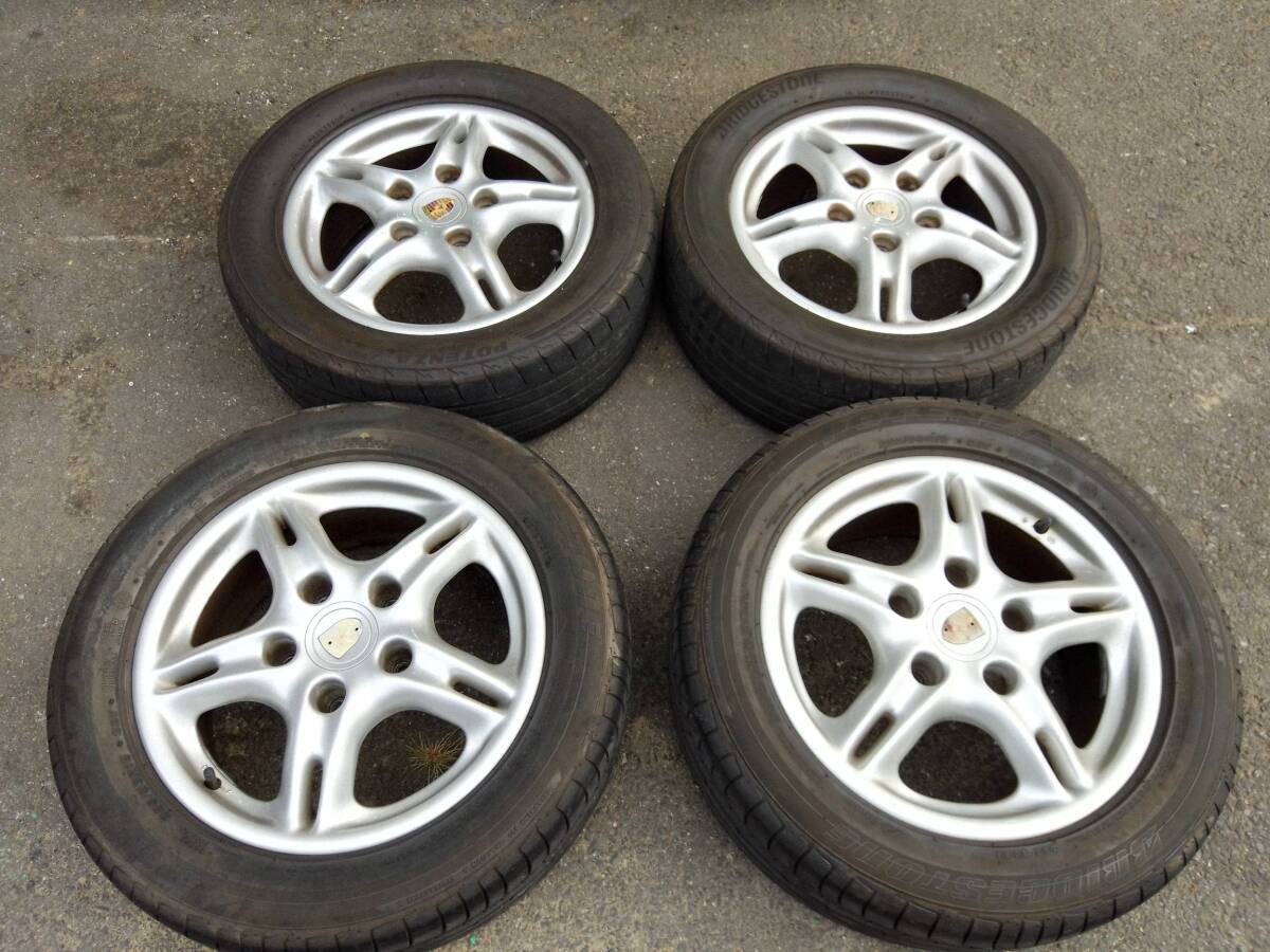 PORSCHE ポルシェ 986ボクスター 16インチ 純正タイヤホイールセット ポルシェ 986 ボクスター 純正 ホイール 16インチ +40 50 PCD130