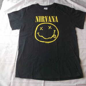 Made in Haiti GILDAN NIRVANA SMILE Tシャツ Mサイズ ネイビー ニルヴァーナ スマイル Kurt Cobain カート コバーン ハイチ