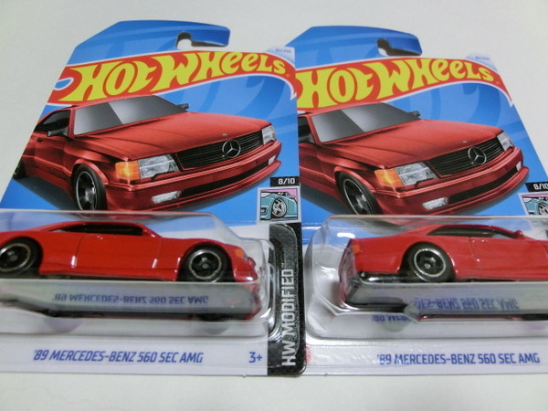 ホットウィール ベーシックカー '89 メルセデス・ベンツ 560 SEC AMG HXP91 新品 2台セット
