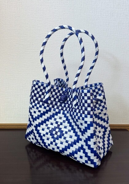 プラカゴ メルカド トートバッグ パサールバッグ ハンドメイド かごバッグ 模様編み