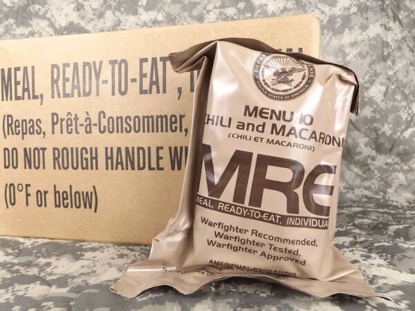箱だし!2025年10月検品 MENU-10 MREレーション 米軍 ミリ飯 ミリメシ 戦闘糧食 非常食 備蓄 保存食 防災バッグ 車中泊 サバゲ キャンプ