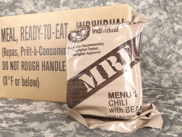 箱だし!2025年10月検品 MENU-1 MREレーション 米軍 ミリ飯 ミリメシ 戦闘糧食 非常食 備蓄 保存食 防災バッグ 車中泊 サバゲ キャンプ