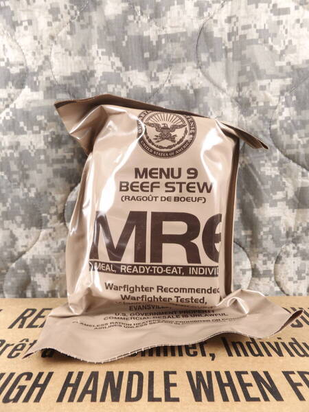2025年10月検品 MENU-9 MREレーション 米軍 ミリ飯 ミリメシ 戦闘糧食 非常食 備蓄 保存食 防災バッグ 車中泊 サバゲ キャンプ