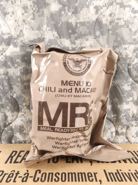 2025年10月検品 MENU-10 MREレーション 米軍 ミリ飯 ミリメシ 戦闘糧食 非常食 備蓄 保存食 防災バッグ 車中泊 サバゲ キャンプ
