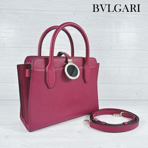 BVLGARI ブルガリ アルバ ハンドバッグ ショルダーバッグ 2wayバッグ 284645 ブルガリ・ブルガリ アルバ ロゴマニア レッド系 ワインレッド