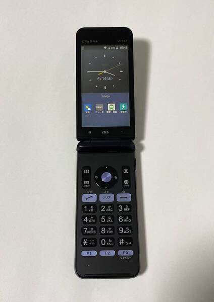 SIMフリー au KYOCERA GRATINA KYF37 ネイビーブラック 本体 白ロム SIMロック解除済み