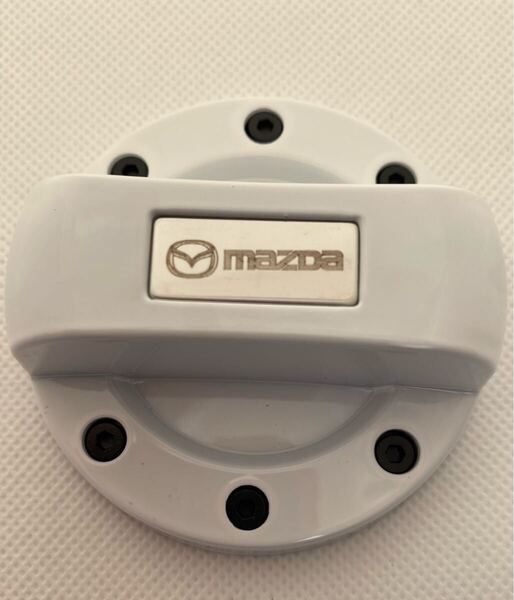 手作りMAZDA マツダ ガソリン給油口キャップ フューエルキャップ ホワイト