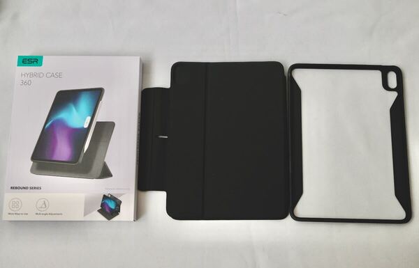 ESR iPad Air 11インチ ケース M3・M2・第5世代・第4世代 Rebound 360シリーズ ブラック