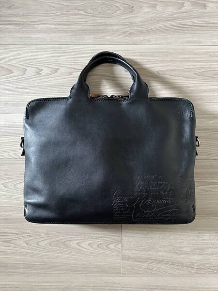 特注100万 Berluti Profile3 Leather Briefcase ベルルッティ プロファイル3 ヴィッテロレザー スクリット バッグ ブリーフケース 名作