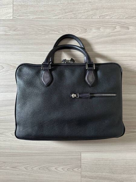 特注80万 BERLUTI F007 Patine Leather Briefcase ベルルッティ F007 トリヨンレザー ブリーフケース バッグ ブラック 限定品 廃品 希少