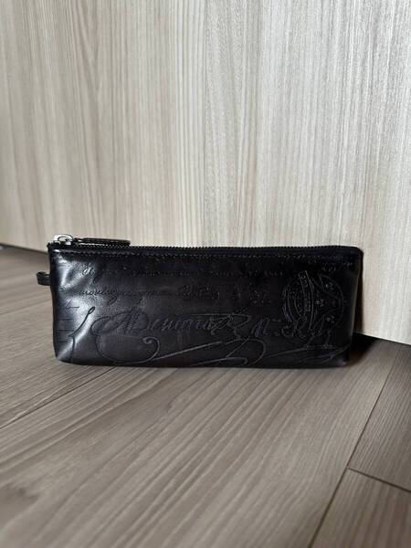 特注品 Berluti OKOUME Leather Porch ベルルッティ オコウメ スクリットレザー ペンケース ポーチ ブルー 新品 廃盤 希少品 オーダー不可