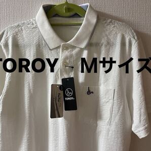 TOROY Mサイズ 消臭テープ ポロシャツ 白 半袖 メンズ 夏 トロイ