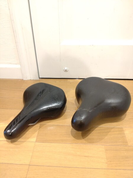 【A】送料込2点セット 【電動アシスト自転車】サドル/ママチャリ/パーツ/部品/アクセサリー/パナソニック/Panasonic/ギュット/ヤマハ