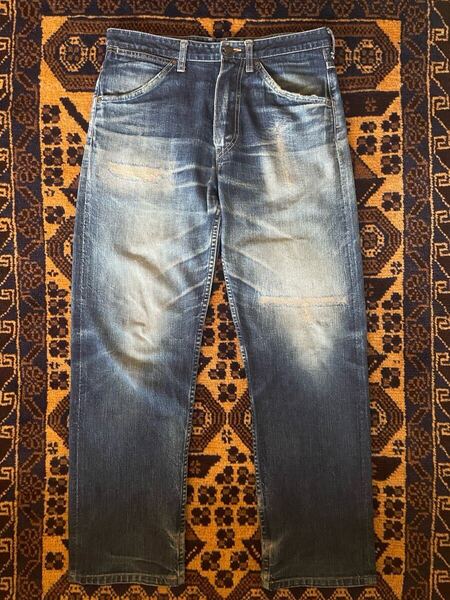 90s 希少 A BATHING APE CRASHED DENIM FRANKEN アベイシングエイプ ジーンズ デニムパンツ Wrangler 11MWZ ビンテージ goodenough affa