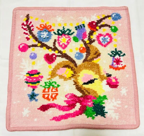 フェイラー FEILER ツンツンバンビーノクリスマス ハンカチ【B品】ピンク