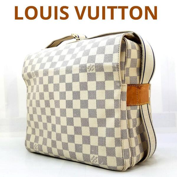 送料無料 Louis Vuitton ルイヴィトン N51189 斜め掛け ショルダーバッグ ダミエ アズール ナヴィグリオ メッセンジャー フランス製