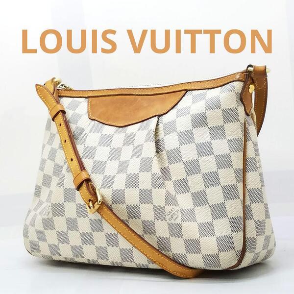 保存袋付 Louis Vuitton ルイヴィトン N41113 ショルダーバッグ 斜掛 ダミエ アズール シラクーサ PM フランス製