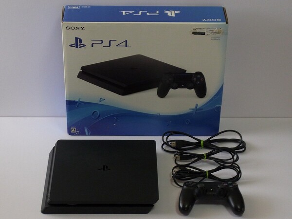 ★動作確認済★PlayStation4 ジェット・ブラック CUH-2000AB01 500GB コントローラー付 初期化済 PS4 箱あり 送料無料