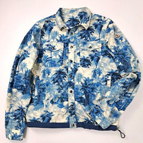 美品 正規品 MONCLER モンクレール TRIONPHE 総柄 ジャケット ナイロンジャケット ブルゾン 3 ワッペン メンズ 上着