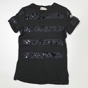 正規品 MONCLER モンクレール スパンコール Tシャツ トップス 半袖 S ワッペン